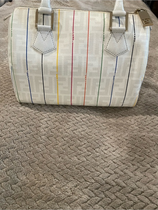 Fendi Handbags - Fendi Zucca Spalmati or Forever Bauletto Boston bag